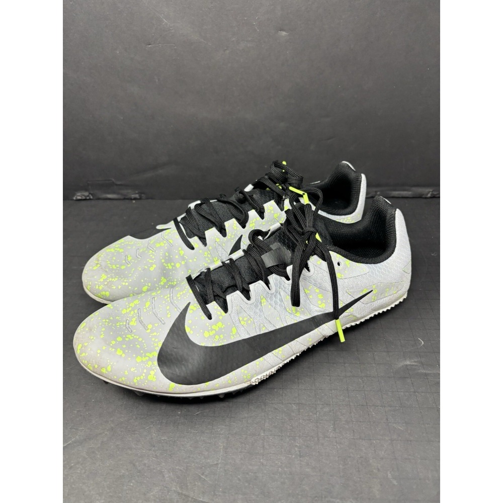 Nike Zoom Rival S 9 Pure Platinum Speckled Men's Size 12 US w/spikes (Missing 1)